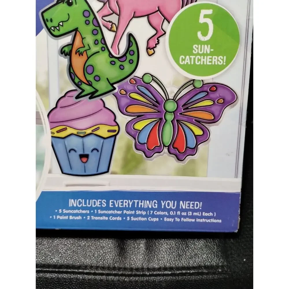 Made By Me Create Your Own Window Art Craft Kit Suncatchers Plus Extras